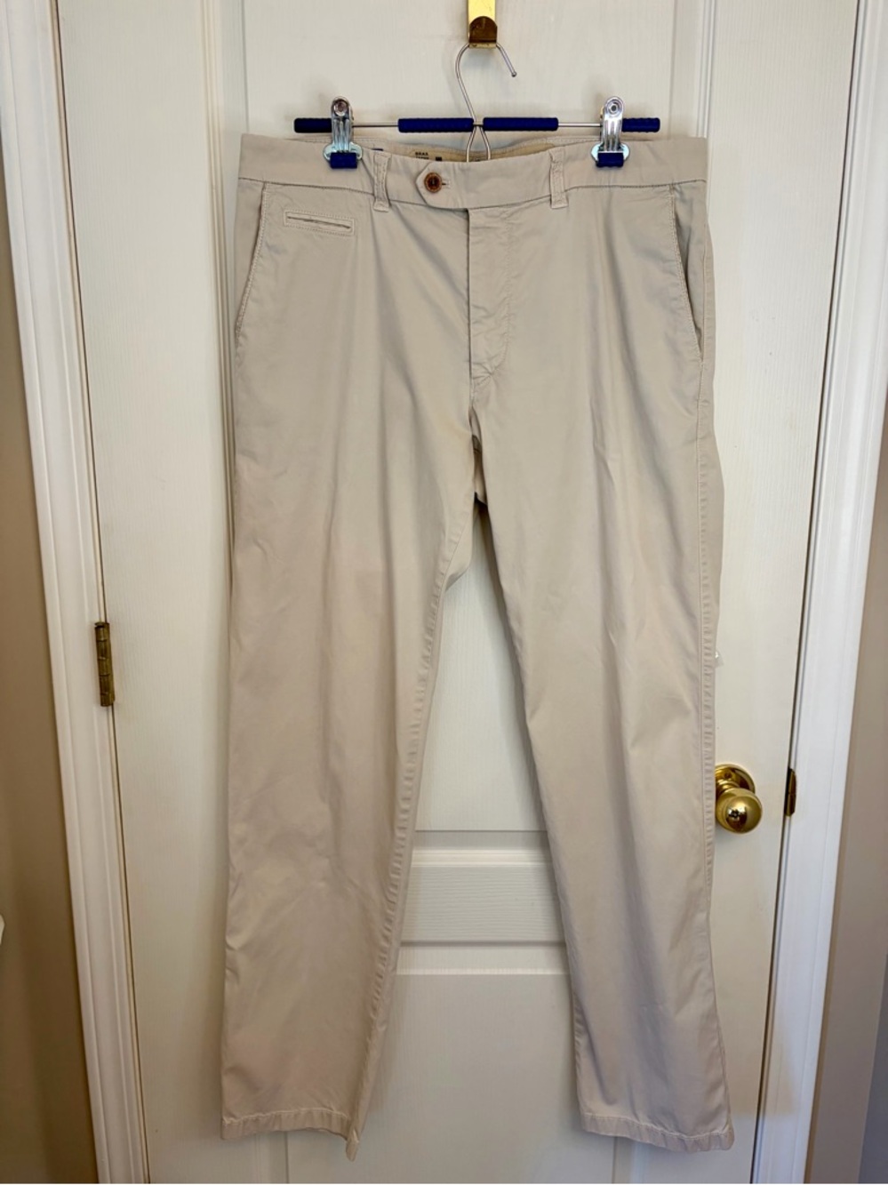 Brax Everest Beige Chino Pants Men’s 36x34 (EU 52) Cotton Stretch Dress Casual